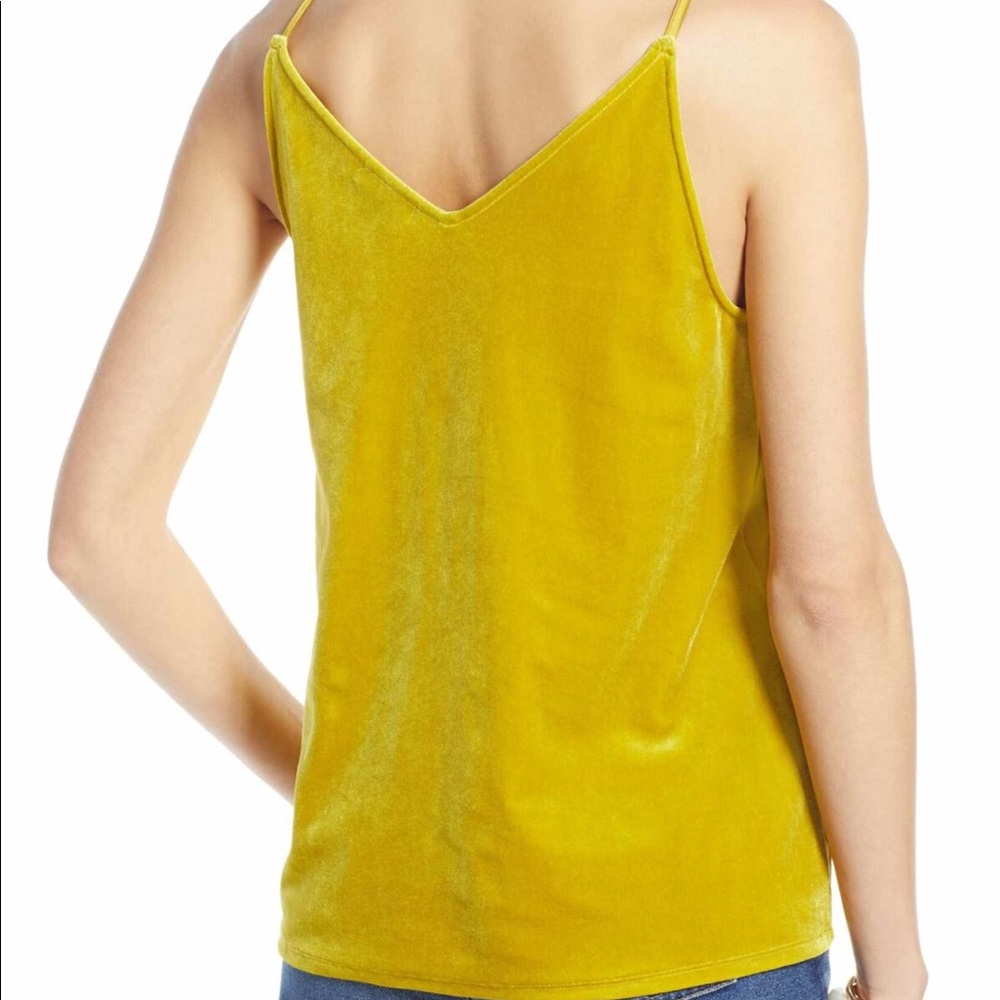 Halogen Yellow Velvet Camisole Tank Top - Picture 2 of 6